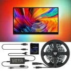 WS2812 5V USB Светодиодная светильник RGB WS2812B SMD 5050 3060LEDM 1M 2M 3M 4M 5M TV HDMI окружающая светодиодная подсветка для экрана настольного ПК