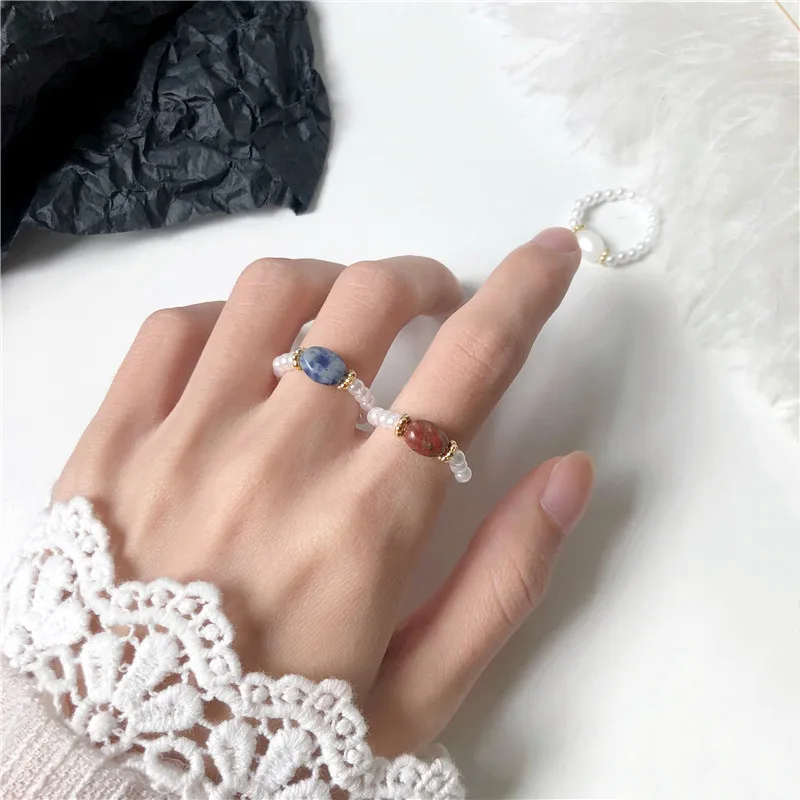 Стильный элегантный браслет имитация жемчуга эластичными бусинками Красочные