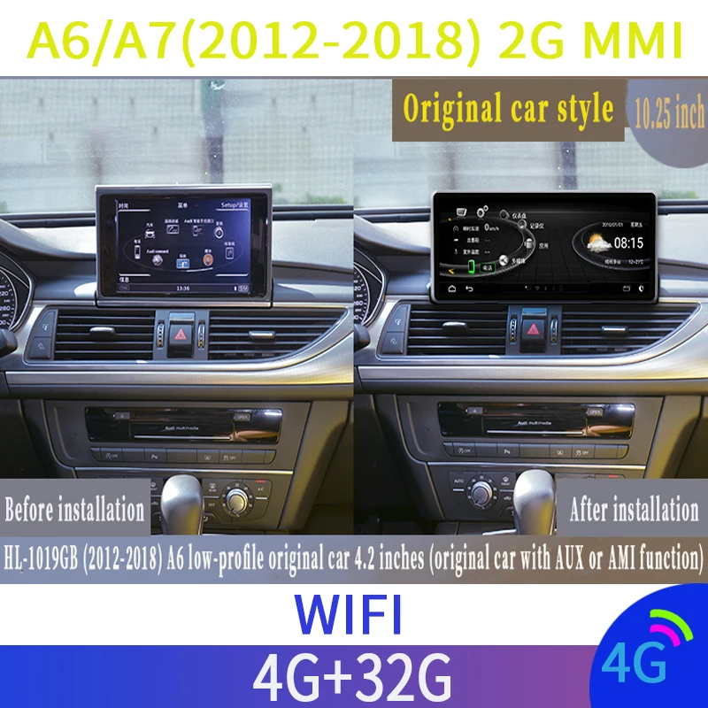 

Автомобильный мультимедийный плеер, Android 9,0, 8 ядер, 2 + 32 ГБ, для Audi A6 A7 2012 ~ 2018 MMI 2G RMC, GPS навигация, сенсорный экран