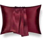 2 упаковки 100% Шелковая атласная наволочка-конверт дизайн имитация шелка сатин королева большой размер для отеля дома мягкая здоровая наволочка для подушки