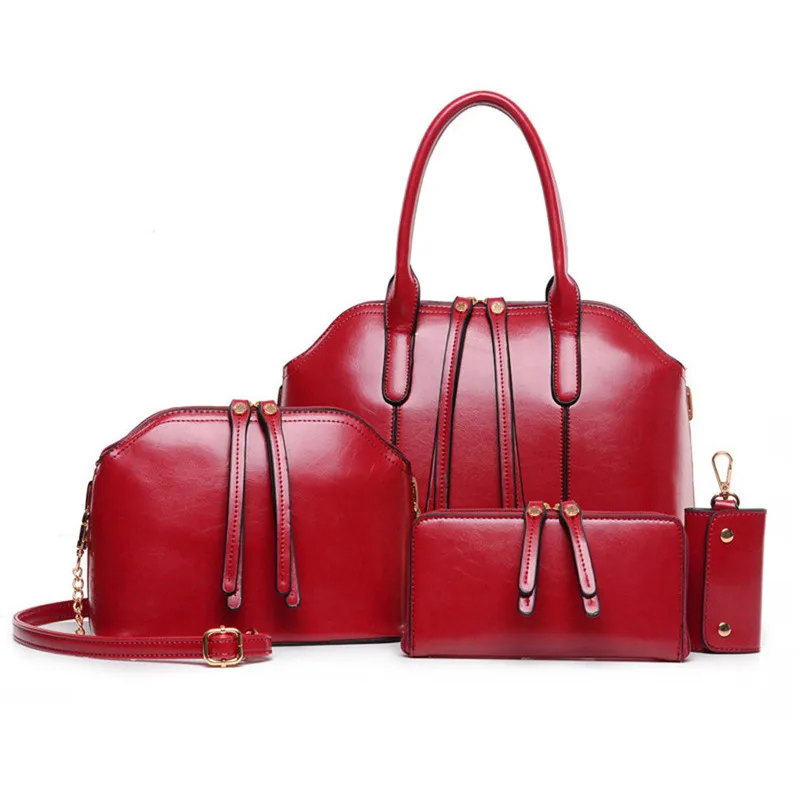 Новинка 2019 4 шт./компл. сумка из искусственной кожи портативная композитная через