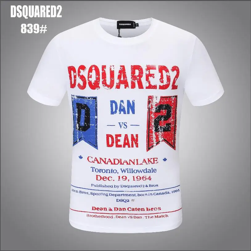 

Factory Dsquared2 Top quality Men Cotton Letter Print Tee Tops Trend Men's T-shirt Clothing M-XXXL