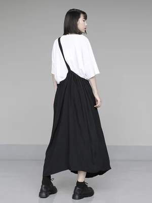 Новые товары Япония простое свободное платье юбка-юбка из хлопка длинная юбка |