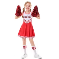 5 colors girls halloween football baby costumes kids children cheerleaders uniform cosplay role play showing games party dress