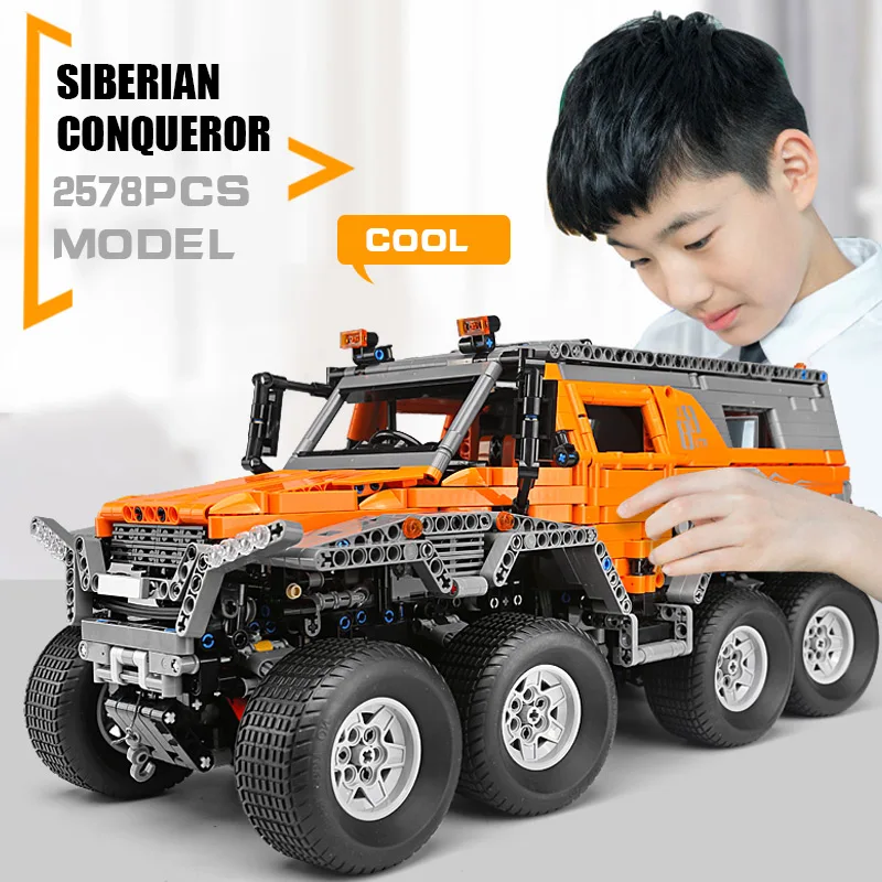 Молд Кинг 13088 УДАЛЕННОЕ УПРАВЛЕНИЕ ШАМАН 8x8 Техническое внедорожное автомобильное средство для передвижения MOC 5360 Строительные блоки Кирпичи Детские игрушки.