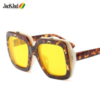 jackjad 2021 fashion cool steampunk flip up style sunglasses women vintage gradient brand design sun glasses oculos de sol 97567