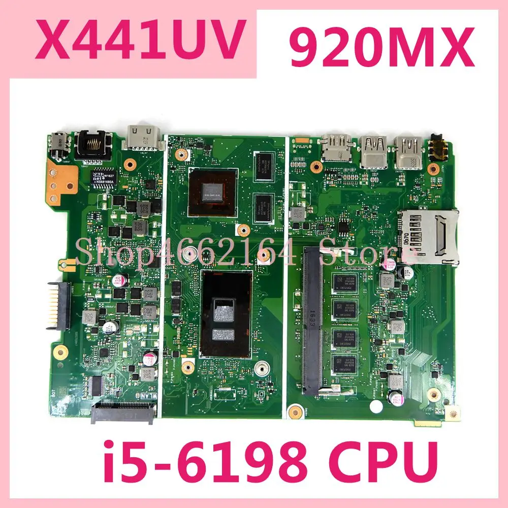 X441UV 920MX i5 6198CPU материнская плата REV 2 1 Для ASUS X441U X441 для ноутбука 90NB0C80 R00020 Бесплатная
