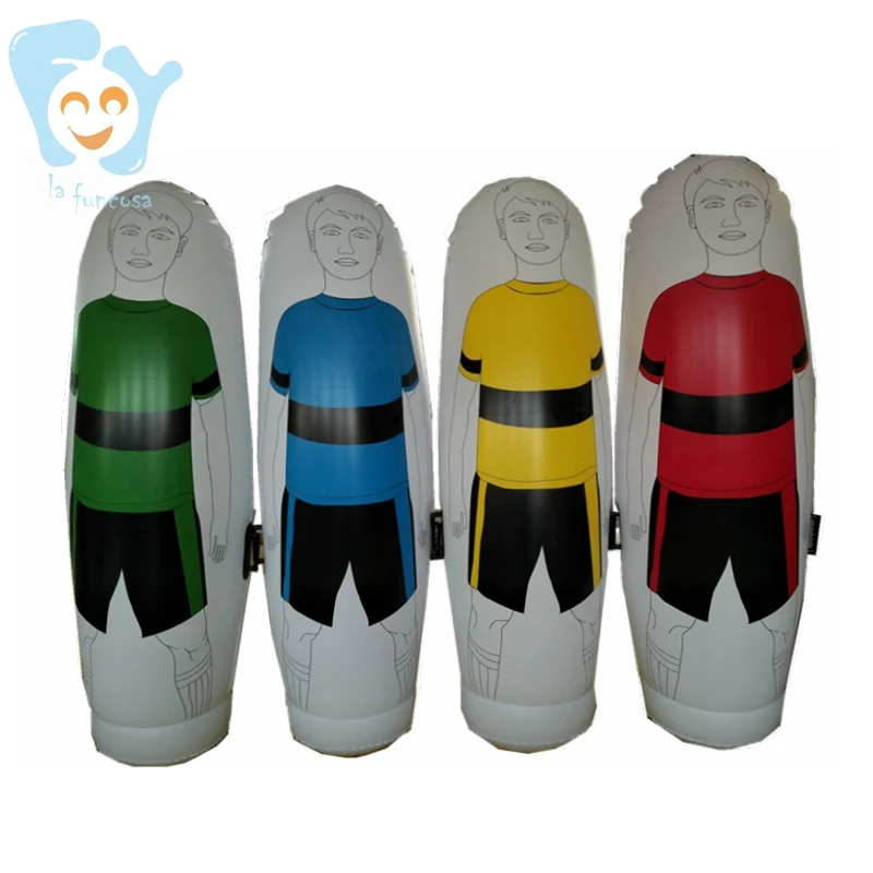 2m High Adult Inflatable 4 Color Football Training Dummy GoalKeeper Tumbler Air Soccer Mannequin
