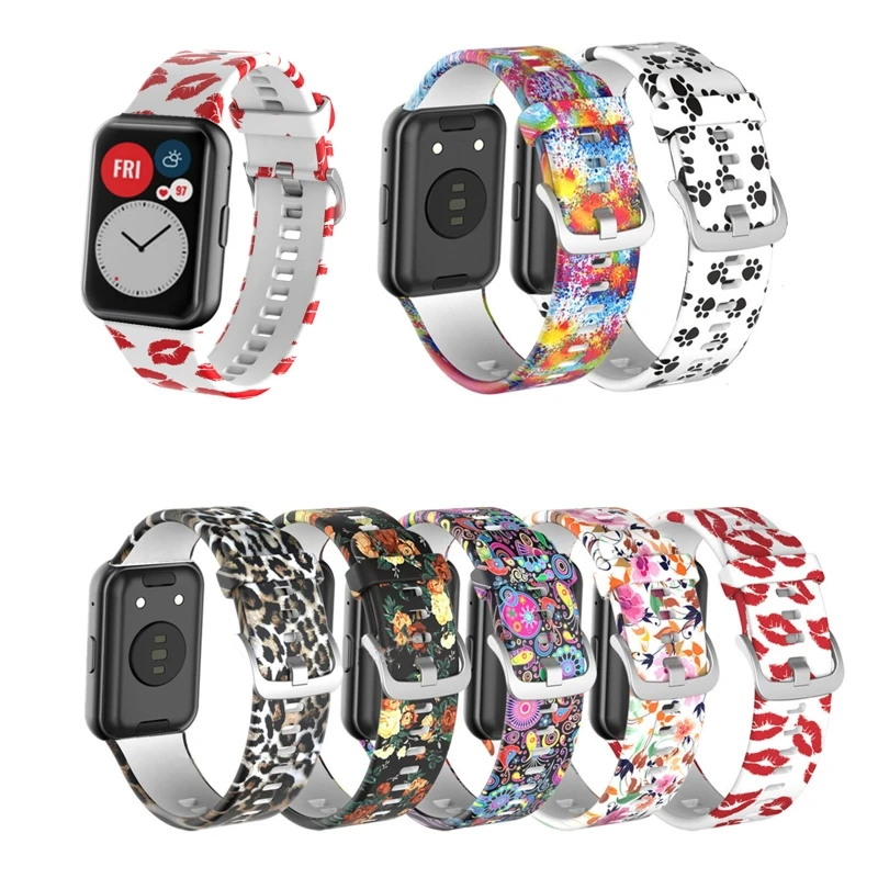 Pulseira de Silicone Macio à Prova Pulseira de Pulso Para-huawei Relógio Ajuste Relógios Inteligentes Esporte Dwaterproof Água Acessórios