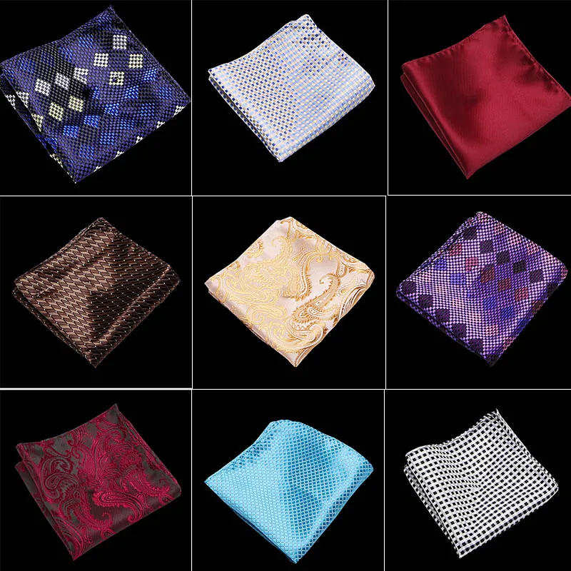 

Wedding New Paisley Floral Men Silk Satin Pocket Square Hanky Jacquard Woven 100% Silk Classic Wedding Party Handkerchief