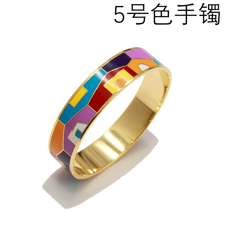 7 цветов женский браслет в винтажном стиле Широкий эмалевый Мути цвет | Украшения
