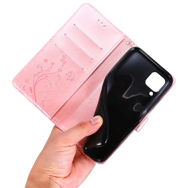 Чехол-Кошелек с бабочкой для Huawei Mate20 Mate30 P20 P30 Pro Y5/Y6 2017 P40lite кожаный защитный чехол