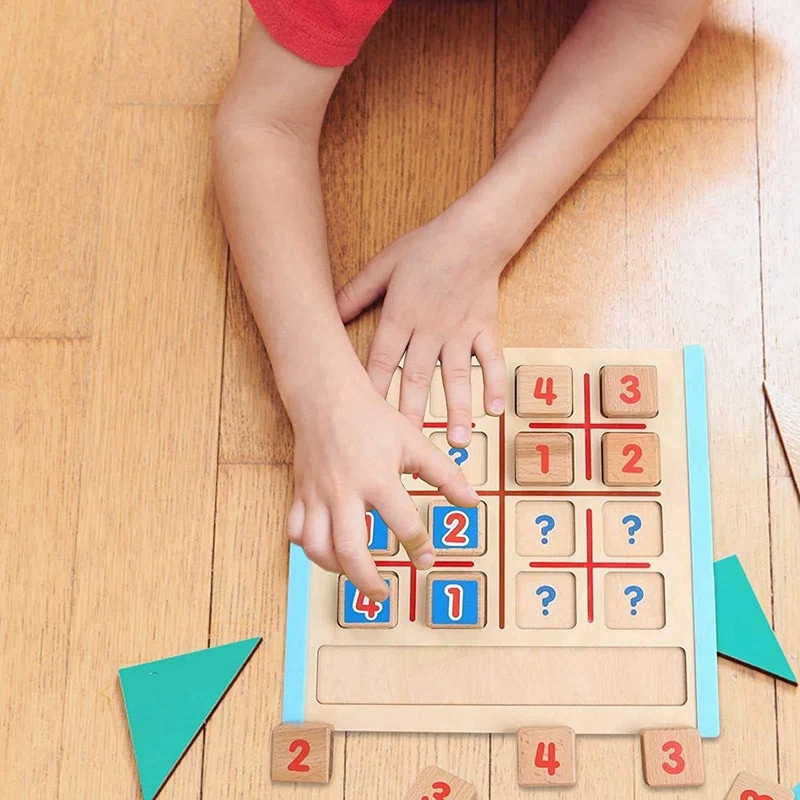 Деревянная настольная игра Sudoku с выдвижным ящиком-Математическая головоломка
