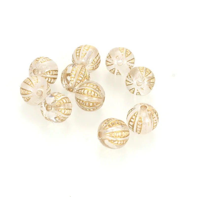 100 шт. 10 мм акриловые бусины в полоску античном стиле|Бусины| |