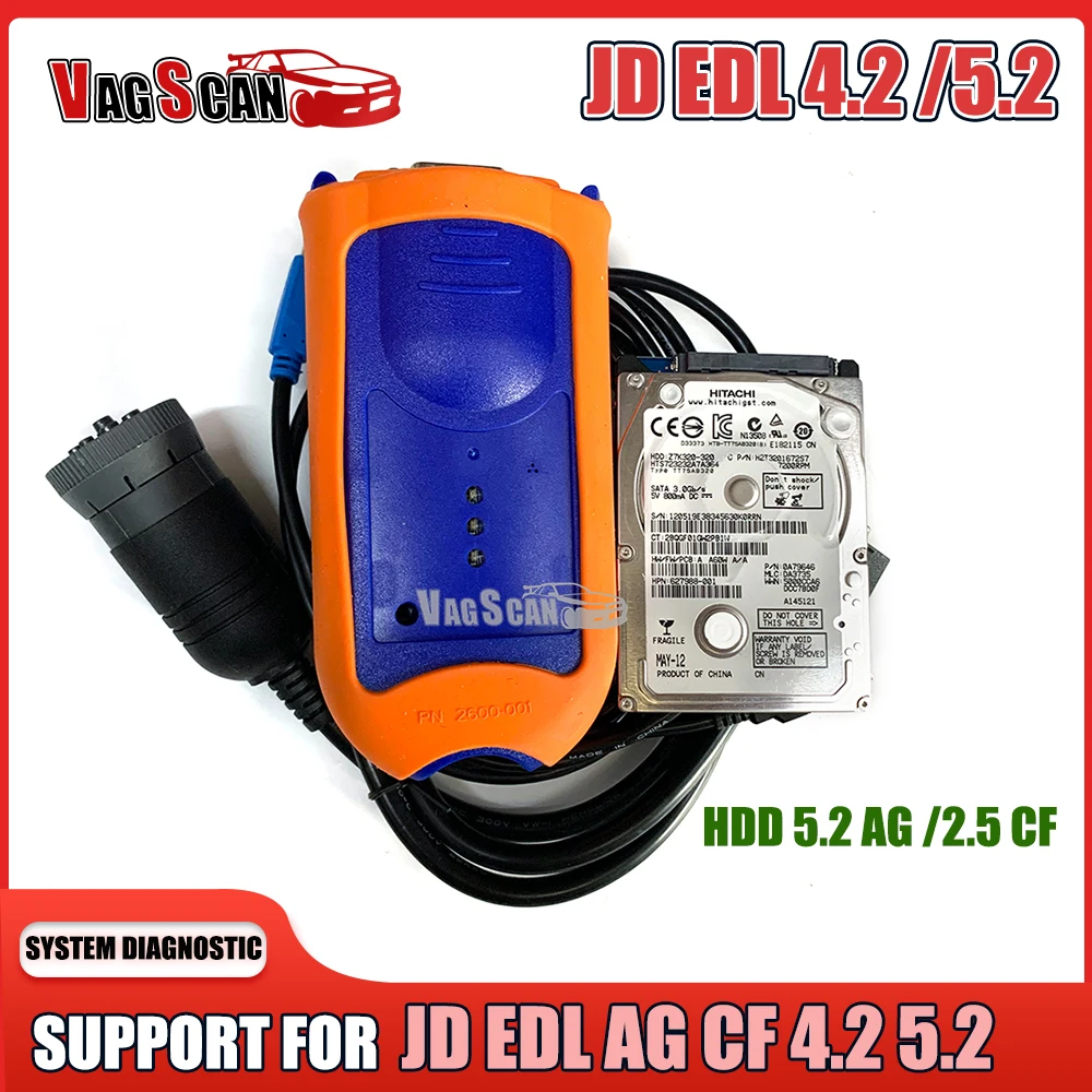 

Сельское хозяйство, конструкция трактора, диагностика для JD EDL V2 V5.2 JD EDL V2, электронная передача данных, диагностический инструмент JD