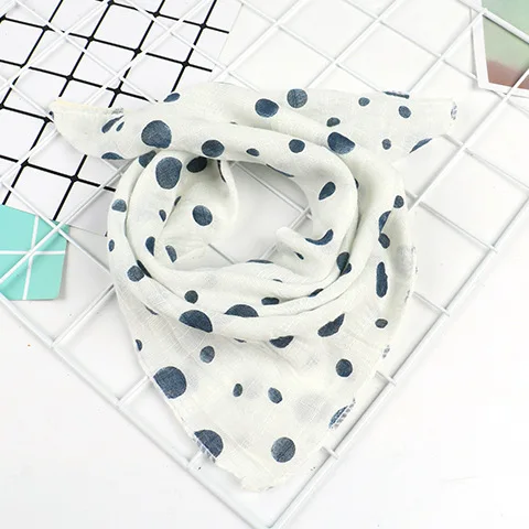 dot white 45*45 см, детский хлопковый шарф для маленьких мальчиков и девочек, милый детский шейный платок, детский маленький квадратный шарф, мягкий нагрудник - Цвет: dot white