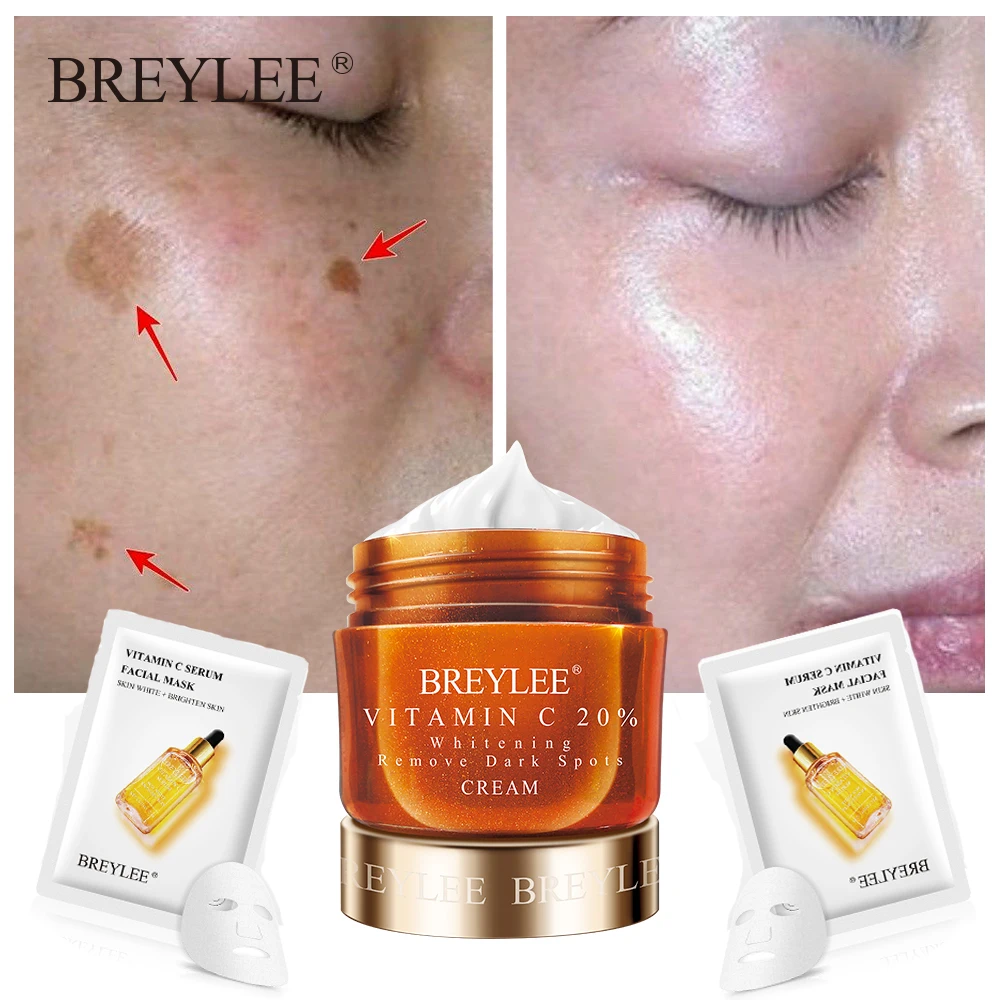 BREYLEE Витамин C уход за кожей лица крем Сыворотки VC 20% выцветает веснушки для
