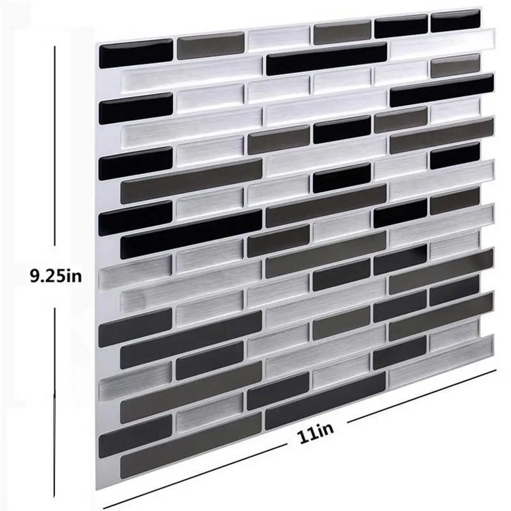 

DIY Mosaic Wall Tiles Stickers Waist Line Wall Sticker Kitchen Adhesive Bathroom Toilet Waterproof PVC Wallpaper Kitchen Decor