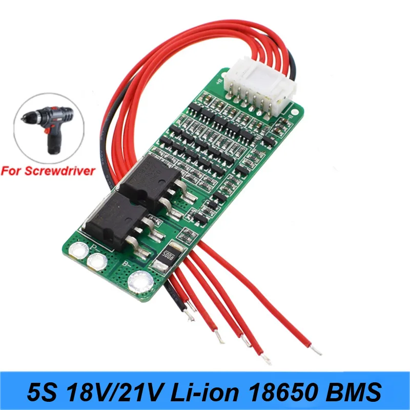 

Turmera 18650 21V 5S 15A Lithium Battery BMS 18650 battery screwdriver Charger Protection Board 18V 21V Cell Protection Circuit