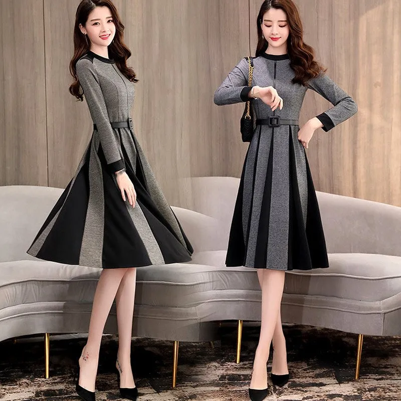 Женское платье трапециевидной формы Элегантное повседневное облегающее до