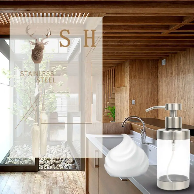 Пенообразующий насос для мыла акриловый дозатор жидкого лосьона из нержавеющей