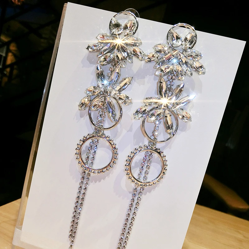 Xinwei wholesale long tassel earrings exaggerated big temperament personality wild female | Украшения и аксессуары