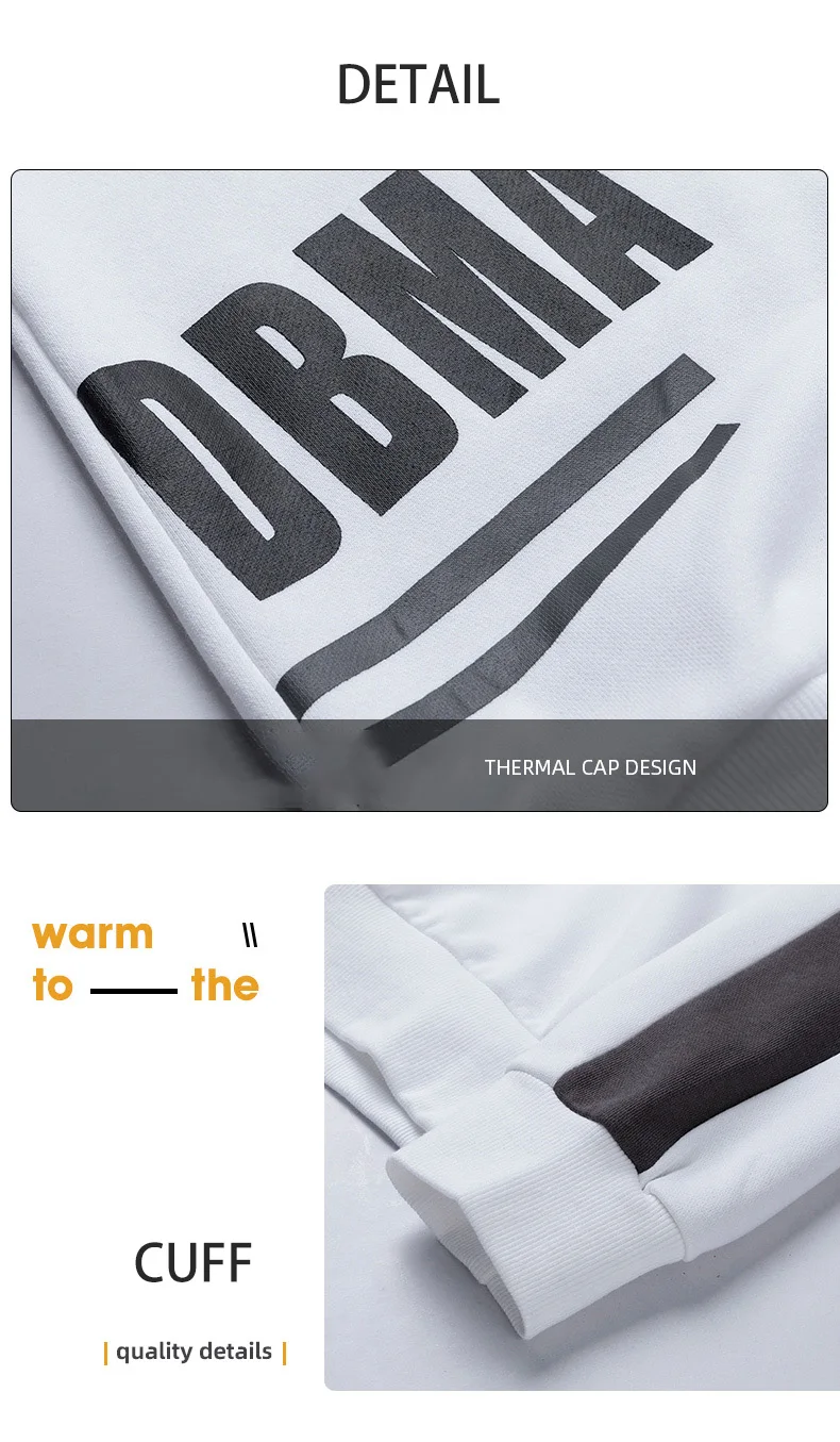 

Brand New Sweatshirts Men 2021 Fashion Printed Sweatshirts O-Neck Loose Pullover Mens Patchwork Stripe Hooded Long Sleeve