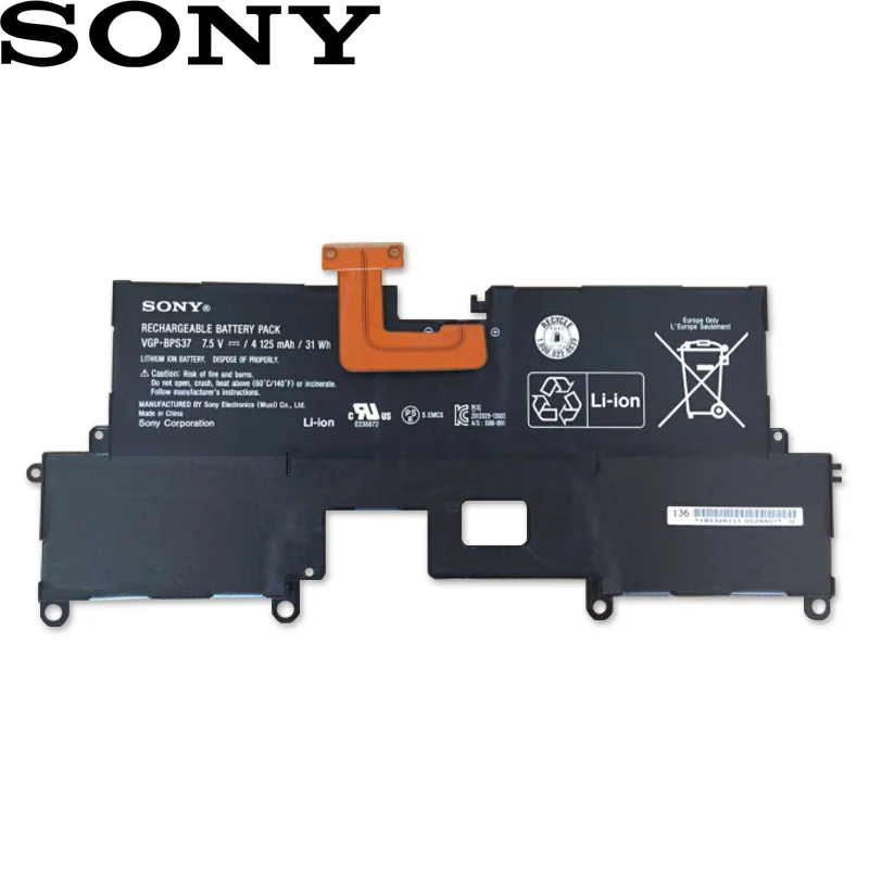 Оригинальный аккумулятор для ноутбука Sony BPS37 4125 мАч SONY VAIO Pro 11 SVP11 SVP11214CXB SVP11227SCB 7 5 В