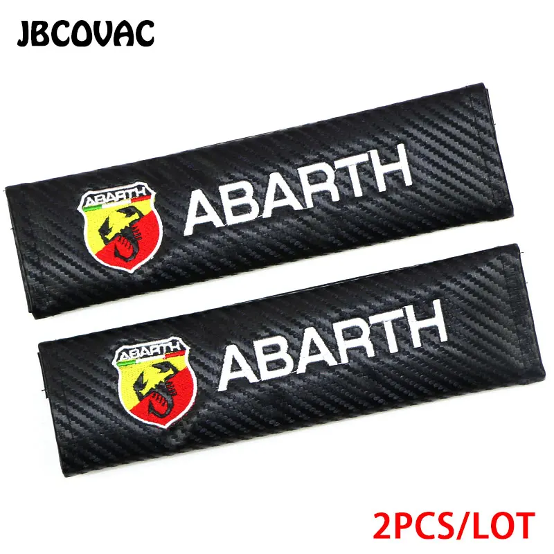 For Abarth Автомобильный Стайлинг авто аксессуары наклейки подплечники чехол для Fiat 500 эмблемы Viaggio для Abarth Punto 124 125 2 шт./партия - Название цвета: For Abarth