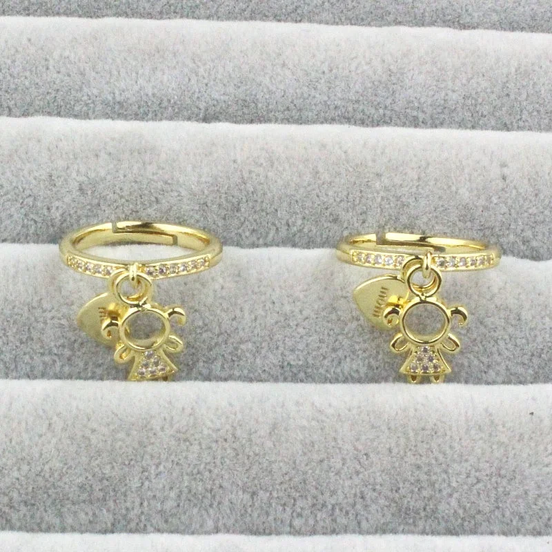 10 шт./лот Горячая распродажа! Модные ко дню матери тематические кольца фианит