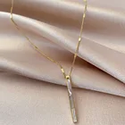 Новая Изысканная оболочка из Южной Кореи ожерелье из титановой стали простая модная цепочка до ключиц женские ювелирные изделия Прямая поставка