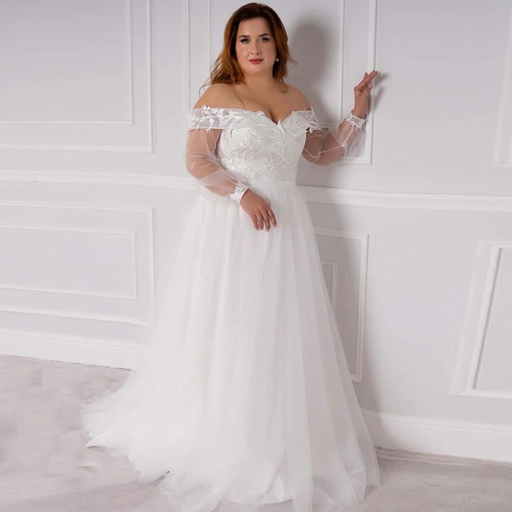

Женское свадебное платье без бретелек, блестящее ТРАПЕЦИЕВИДНОЕ ПЛАТЬЕ с открытыми плечами и аппликацией со шлейфом, свадебные платья, 2021