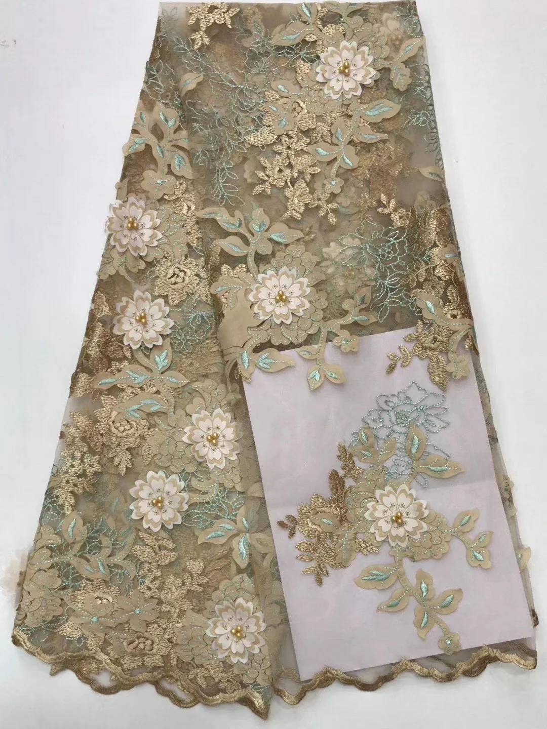 2020 вышитая Пионовая кружевная ткань открытая одежда сетчатая с вышивкой цветы