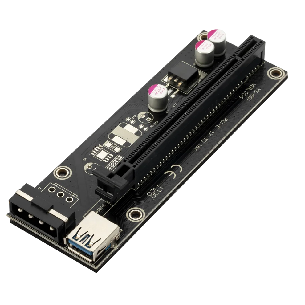 5 шт. кабель расширения карты pcie ver006 pci-e 1x до 16x Райзер sata 4-контактный usb 3 0 power для Btc