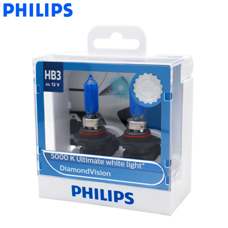 Philips 9005 HB3 12 в 60 Вт Diamond Vision 5000K Ксеноновые белые автомобильные галогеновые