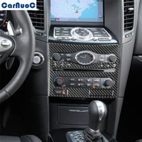 for infiniti fx 2009 2013 qx70 2014 2017 car with flash drive cd panel trim cover carbon fiber sticker styling accessories