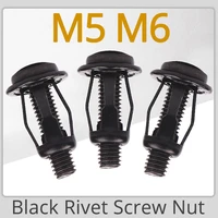 m4 m5 m6 black carbon steel petal rivets lock nut bolt hollow iron aluminum rivet gun riveter fixed license plate for car screw
