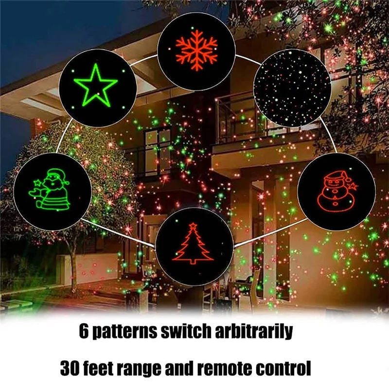 Светодиодный сценический светильник s Снежинка белый проектор Рождественская