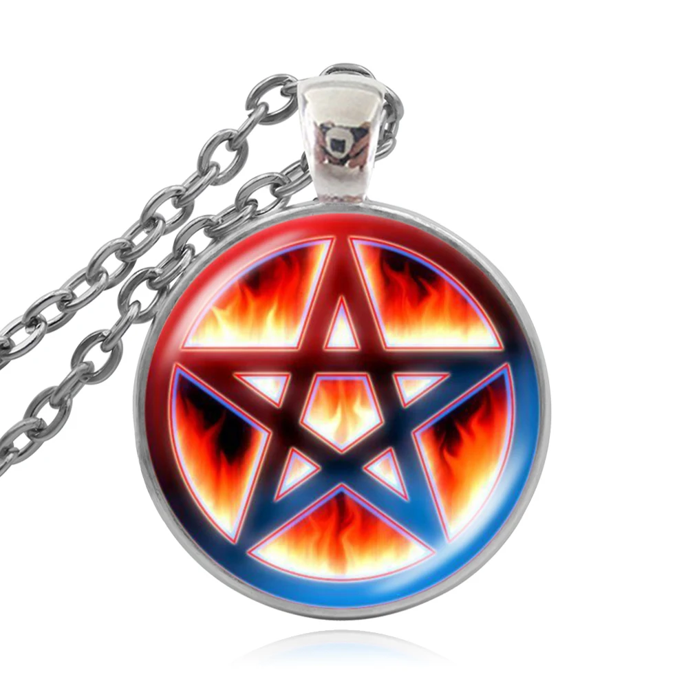 KARAIRIS Triple Moon Goddess Wicca Pentagram Necklace Magic Amulet Talisman Women Tibetan Jewelry Gift For Family | Украшения и