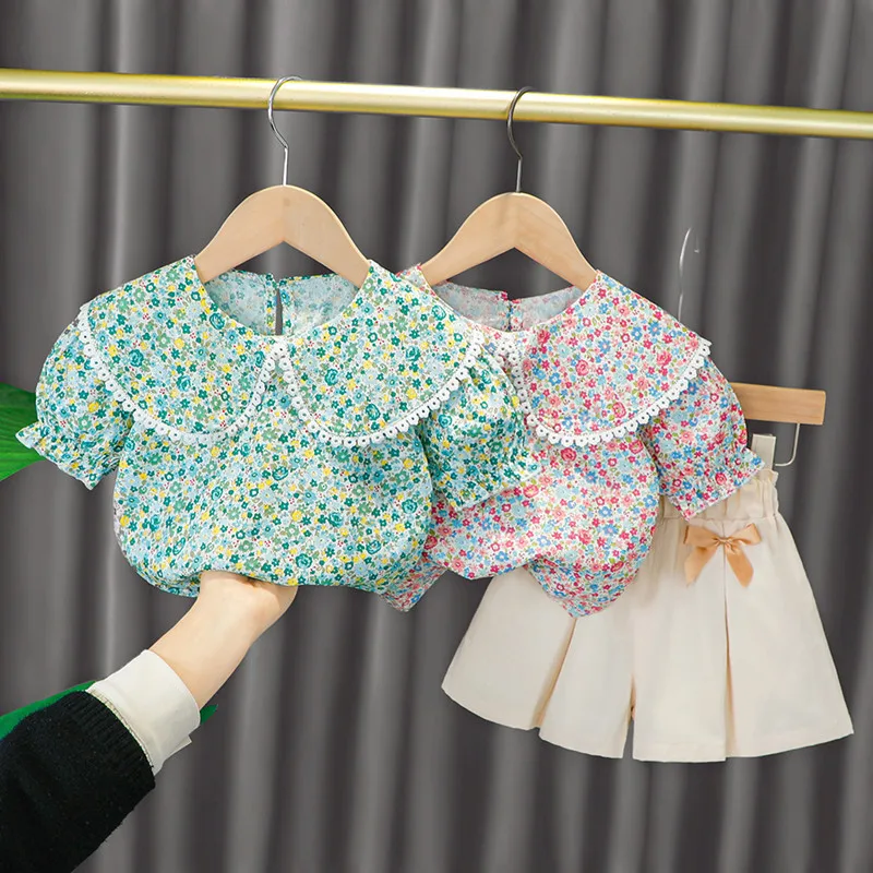 

Baby Flora Suits Fashion 2021 Spring Autumn Infant Clothes New Born Babies Cute Shirt+Vest+Pants 3 Pieces Set For Girls 0-3Years