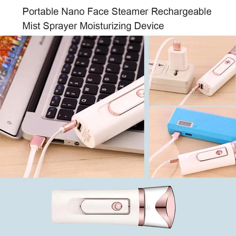 ALLOET Портативный USB нано распылитель тумана небулайзер для лица увлажнение парохода уход за кожей мини 30 мл спрей для лица косметические инструменты