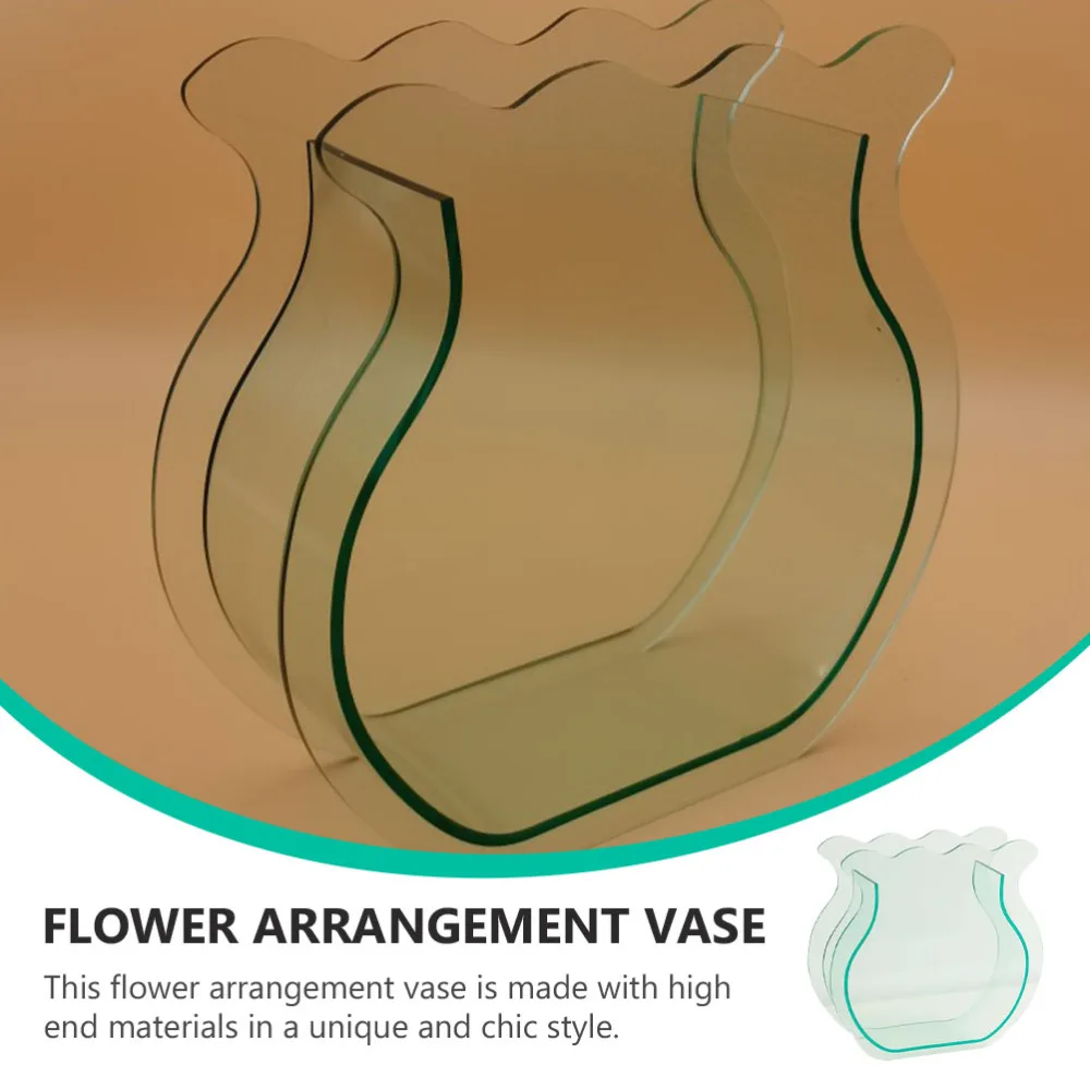 

1Pc Creative Semitransparent Vase Flower Arrangement Bottle Flower Decor (Indigo)