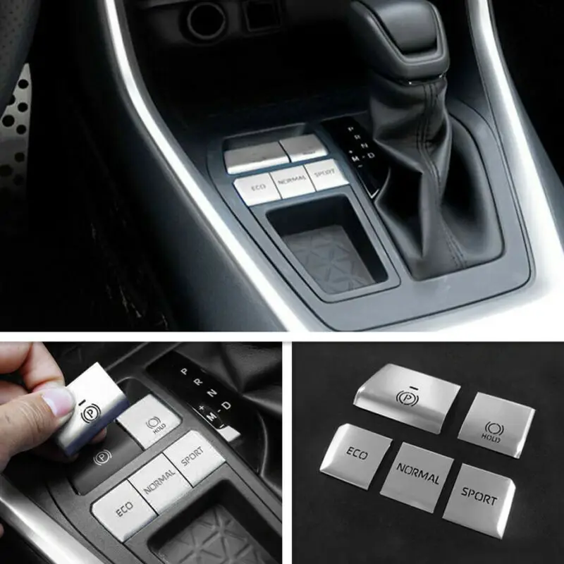 

Gear Shift Box Function Button Trim For 2019 2020 Toyota RAV4 5PCS /set