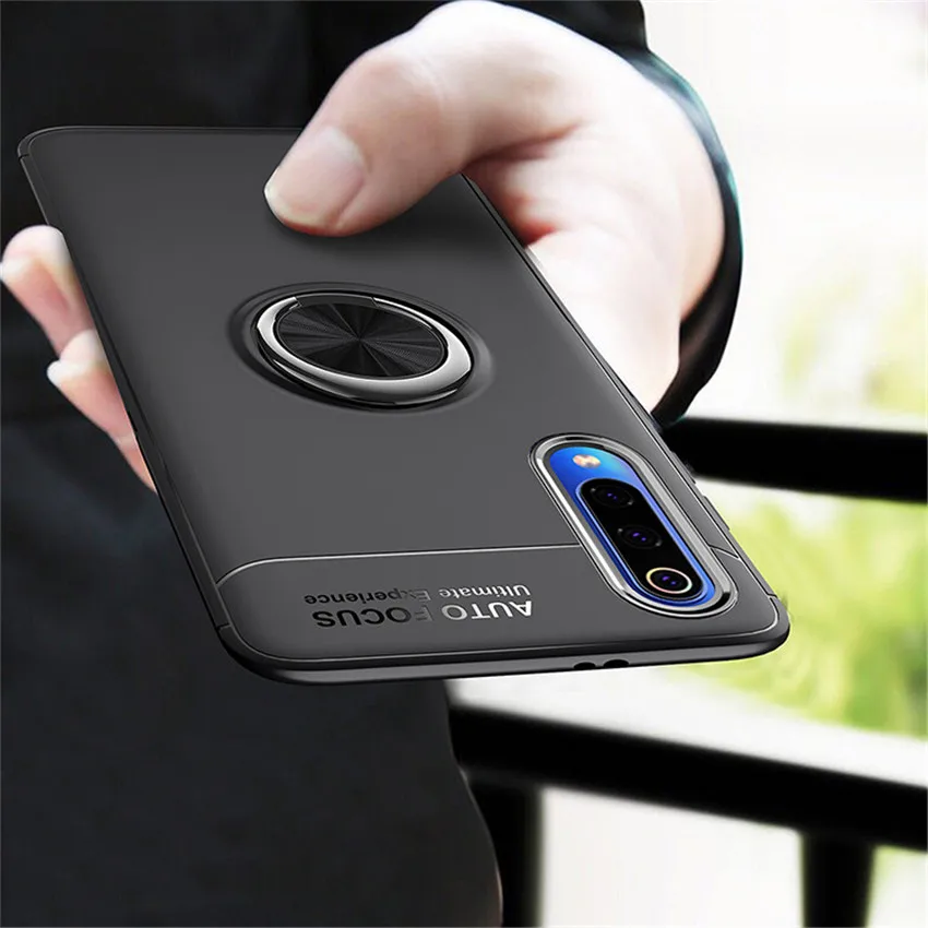 Магнитный автомобильный чехол-держатель для Xiaomi Mi 9 Lite силиконовый металлический