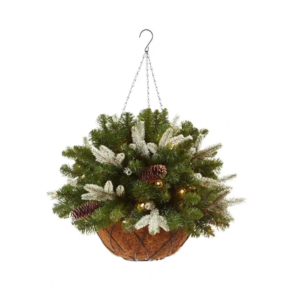 

5 стилей, искусственная подвесная корзина из кованого железа с реалистичным внешним видом