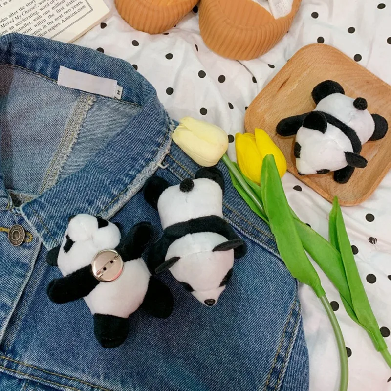 Женская Брошь Милая брошь мультяшная панда аксессуары для волос милая повязка на