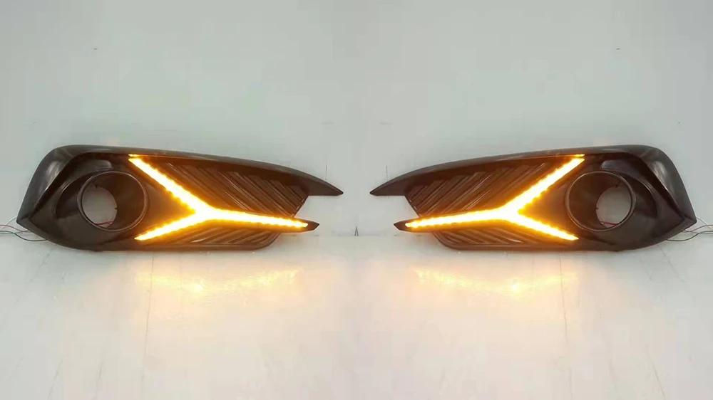 Car Flashing 1 set For Honda Civic 10th 2016 2017 2018 LED DRL Daytime Running Light Daylight fog lamp Rear brake tail light | Автомобили