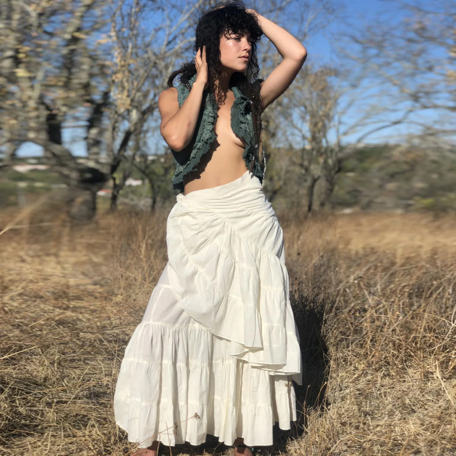 

Белая длинная юбка, свадебная юбка макси, юбка богини, юбка средней длины с запахом, юбки авангард, Мягкие Универсальные