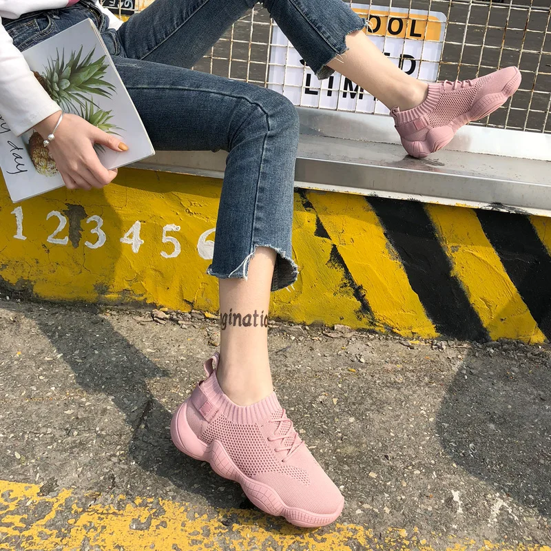 

2021 fashion elastic socks women's wear Korean leisure sports shoes women's wear dad shoes cross border women's wear shoes