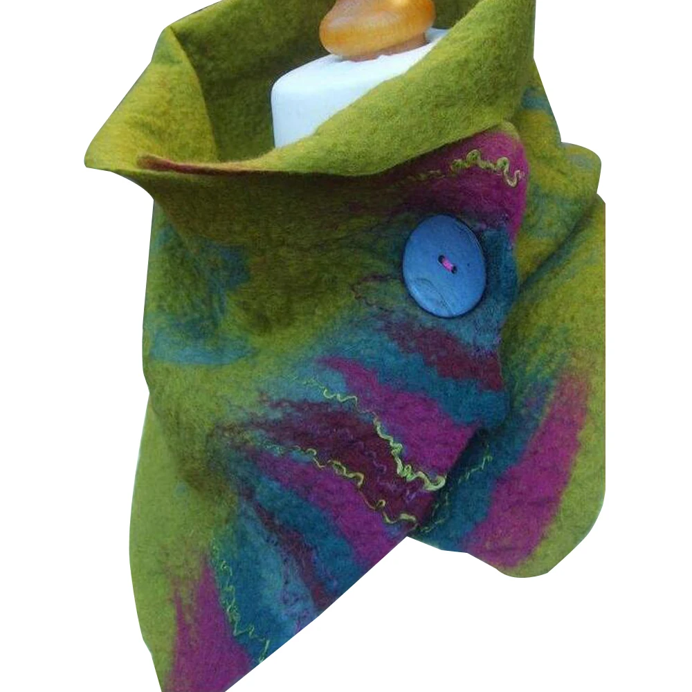 

Шарф женский на пуговицах, зимний теплый, печатный рисунок женский шарф